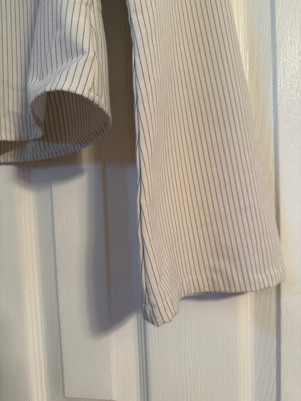 Princess Polly Cream Ribbed Button-Down Collared Top - Picture 5 of 6